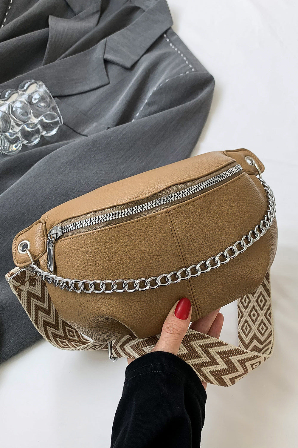 PU Leather Sling Bag