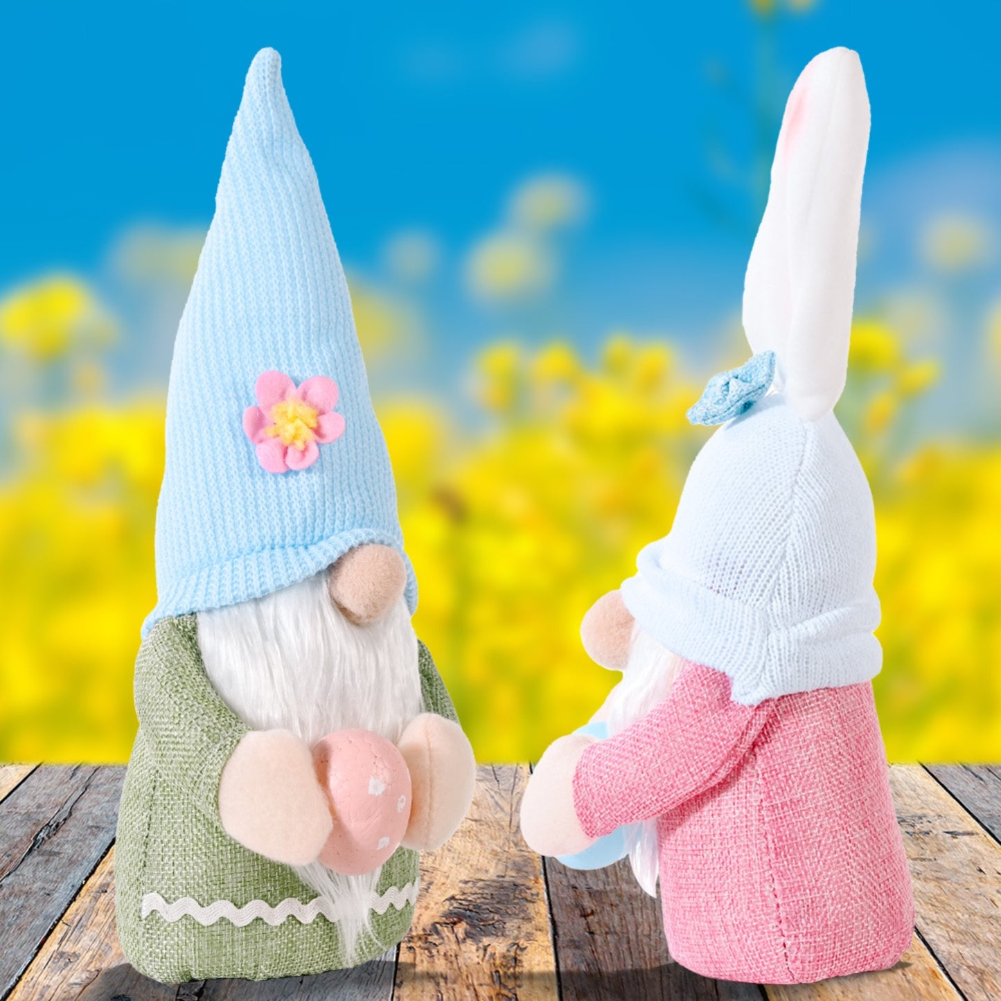 Easter Knitted Hat Faceless Doll