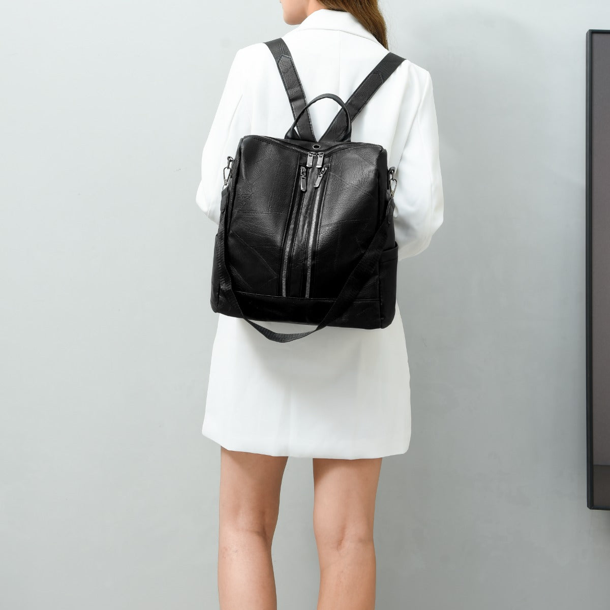 PU Leather Backpack Bag